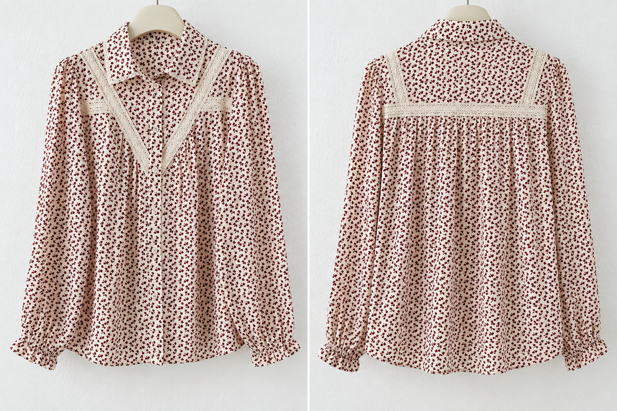 Chemise olga bordeaux