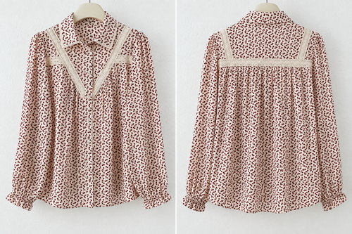 Chemise olga bordeaux